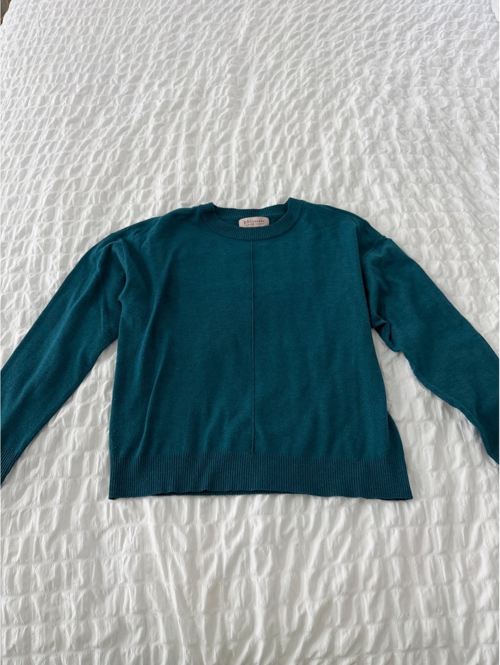 Philosophy Petite Teal Pullover Sweater Size PL